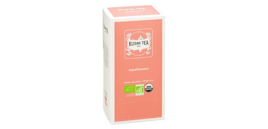 Infusion AquaSummer Bio Kusmi Tea - Schachtel mit 25 Beuteln