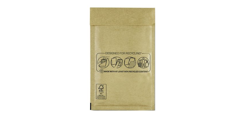 Sobres acolchados burbuja BB-12 120 x 210 Kraft marrón Fellowes- Paquete de 10