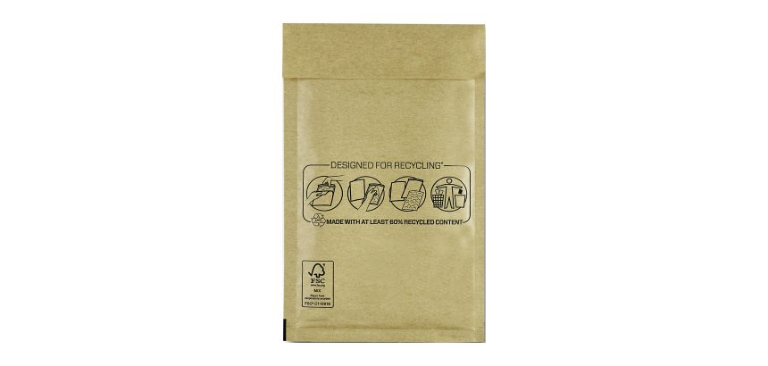 Sobres acolchados burbuja BB-12 120 x 210 Kraft marrón Fellowes- Paquete de 10