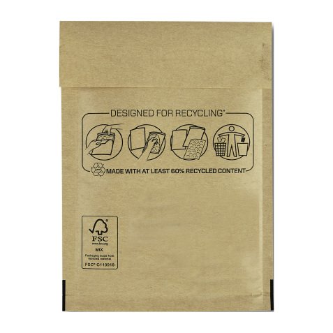 Sobres acolchados con burbuja BB-11 110 x 160 Kraft marrón Fellowes- Paquete de 10