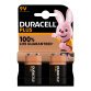 Alkalibatterie 9V - 6LR61 Duracell Plus - Pack von 2