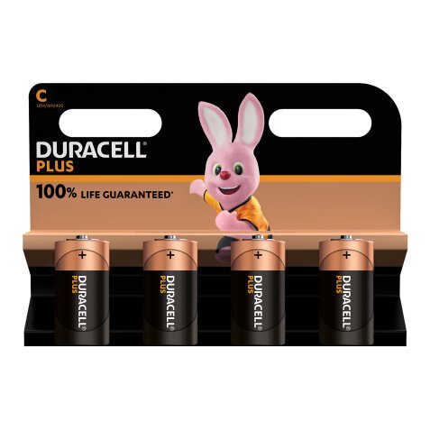 Batterij C - LR14 Duracell Plus - blister van 4