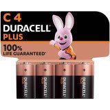 Duracell Plus - Pack de 4 piles Alcalines C/LR14 - 1,5 V