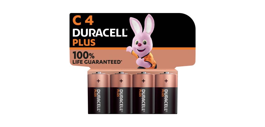 Batterij C - LR14 Duracell Plus - blister van 4