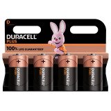 Alkalibatterie D - LR20 Duracell Plus - Pack von 4