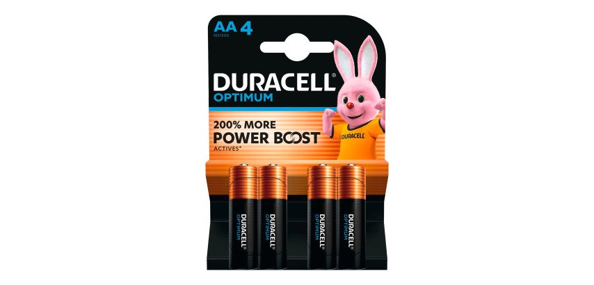 Duracell Optimum - 4er-Pack Alkaline-Batterien AA/LR06 - 1,5 V