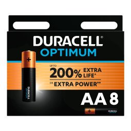 Alkalinebatterij AA - LR6 Duracell Optimum - blister van 8