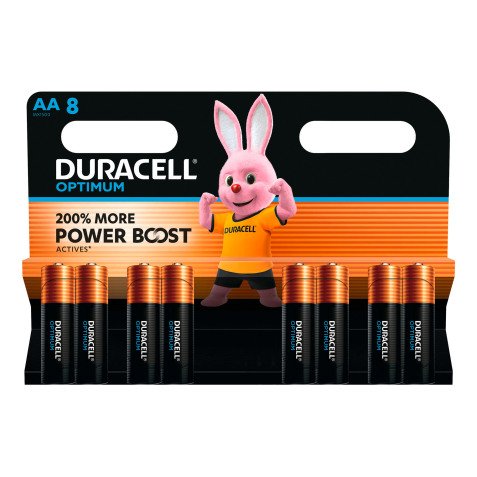 Duracell Optimum - Pack de 8 piles Alcalines AA/LR06 - 1,5 V