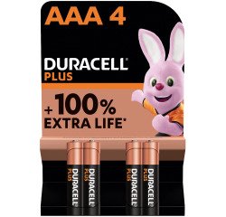 Pilas AAA LR03 Duracell Plus - Blister de 4