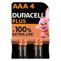 Pile Alcaline AAA LR3 Duracell Plus - Blister de 4