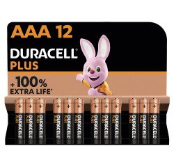 Pilas LR03 AAA Duracell Plus - Blíster de 12 pilas