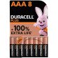 Alkalinebatterij AAA - LR3 Duracell Plus - blister van 8