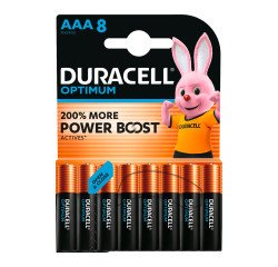 Pila Alcalina AAA - LR3 Duracell Optimum - Blister de 8