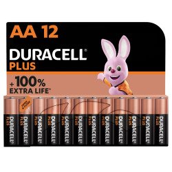 Alkaline battery AA - LR6 Duracell Plus - blister of 12