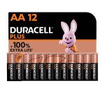 Pile Alcaline AA LR06 Duracell Plus - Blister de 12