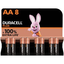 Alkaline battery AA - LR6 Duracell Plus - blister of 8