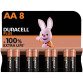 Pile Alcaline AA LR06 Duracell Plus - Blister de 8