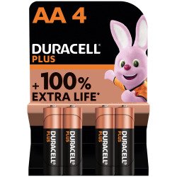 Alkalinebatterij AA - LR6 Duracell Plus - blister van 4