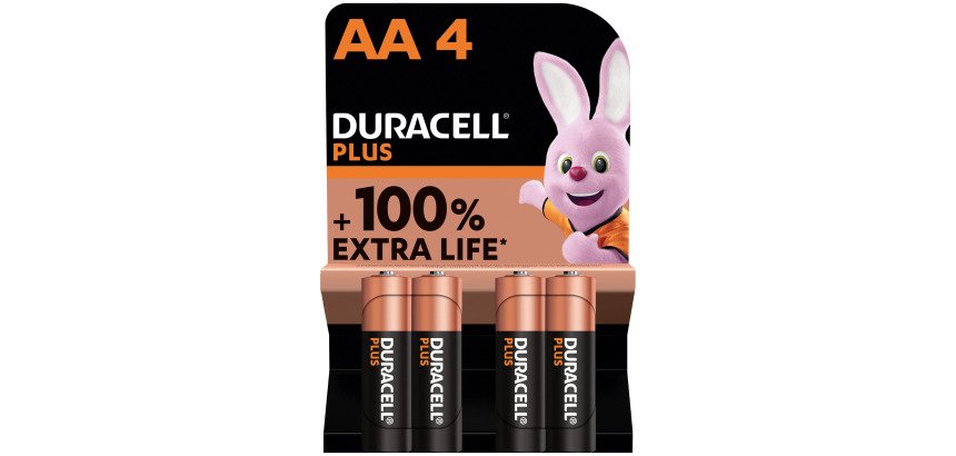 Duracell Plus - Pack de 4 piles Alcalines AA/LR06 - 1,5 V