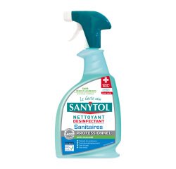 Nettoyant désinfectant anti-calcaire sanitaires Sanytol Professionnel - Spray de 750 ml