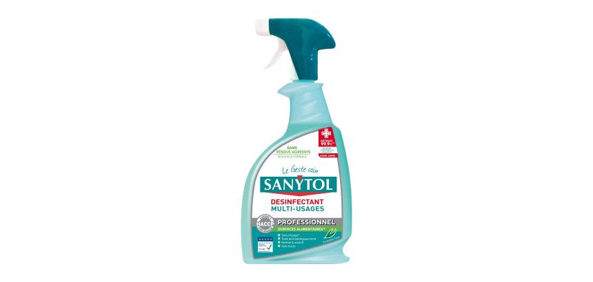 Nettoyant désinfectant antibactériens multi-surfaces Sanytol Professionnel - Spray 750 ml