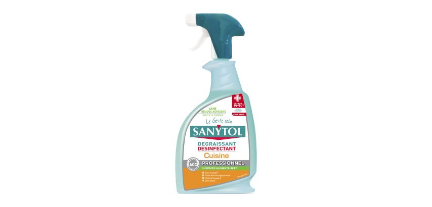 Nettoyant dégraissant désinfectant cuisine Sanytol professionnel - Spray 750 ml