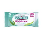 Lingettes nettoyantes désinfectantes surfaces Sanytol - Paquet de 72