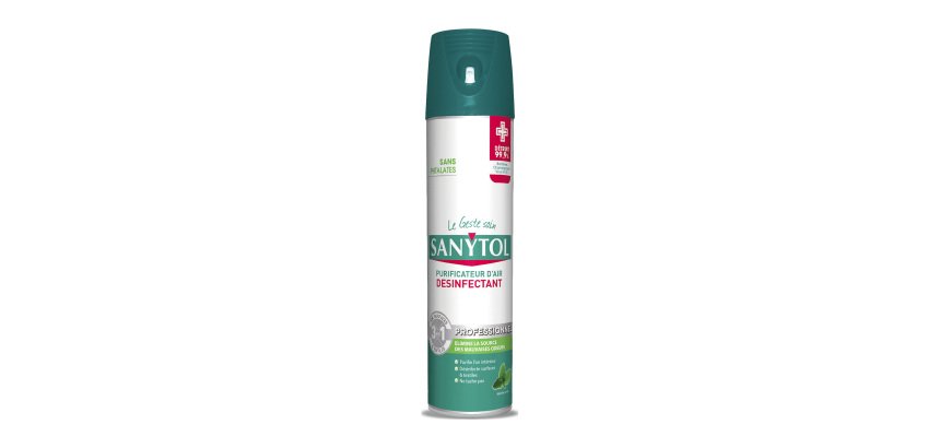 Purificateur d’air désinfectant surfaces & textiles Sanytol Professionnel - Aérosol 600 ml