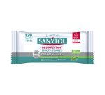 Lingettes nettoyantes désinfectantes surfaces Sanytol - Paquet de 120