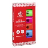 Surligneur Bruneau mini couleurs assorties - Pochette de 6