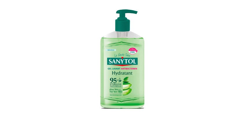 Gel lavant mains antibactérien Sanytol hydratant - Flacon de 250 ml