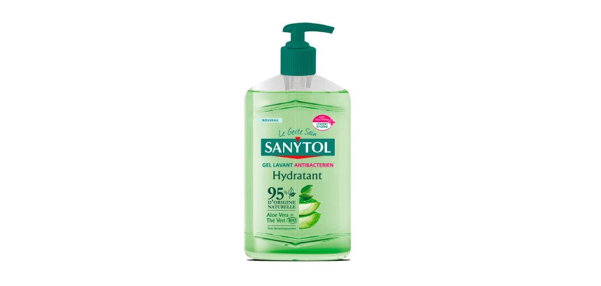 Gel lavant mains antibactérien Sanytol hydratant - 250 ml
