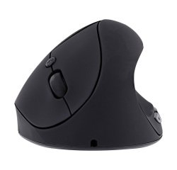 Ratón inalámbrico vertical ergonómico y recargable Ergo Line TnB ultracompacto color negro