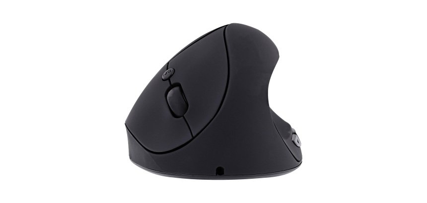 Ratón inalámbrico vertical ergonómico y recargable Ergo Line TnB ultracompacto color negro