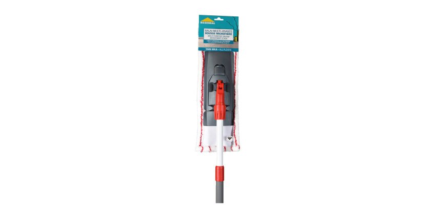 Multifunctional broom with microfibre sleeve - telescopic handle