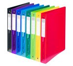 Classeur 4 anneaux plastifié Exacompta Iderama A4 maxi - Dos 4 cm couleurs assorties