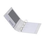 Classeur 4 anneaux cartonné Bruneau personnalisable A4 - Dos 7 cm blanc