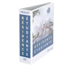 Classeur 4 anneaux cartonné Bruneau personnalisable A4 - Dos 8,5 cm blanc