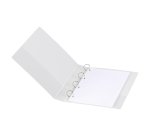 Classeur 4 anneaux cartonné Bruneau personnalisable A4 - Dos 4,5 cm blanc