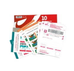 Kit of 10 registered mail labels Bpost. (This item will not count towards your gift or calculation of possible postal charges)