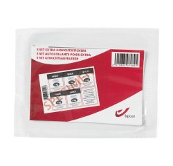 Bpost pack of 5 shipping labels bpack extra weight. (This item will not count towards your gift or calculation of possible postal charges)