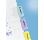 Lot de 96 onglets adhésifs imprimables et repositionnables Avery - couleurs assorties