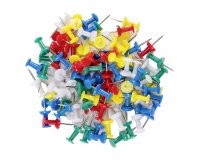 Epingles couleurs assorties de fixation - Boîte de 100