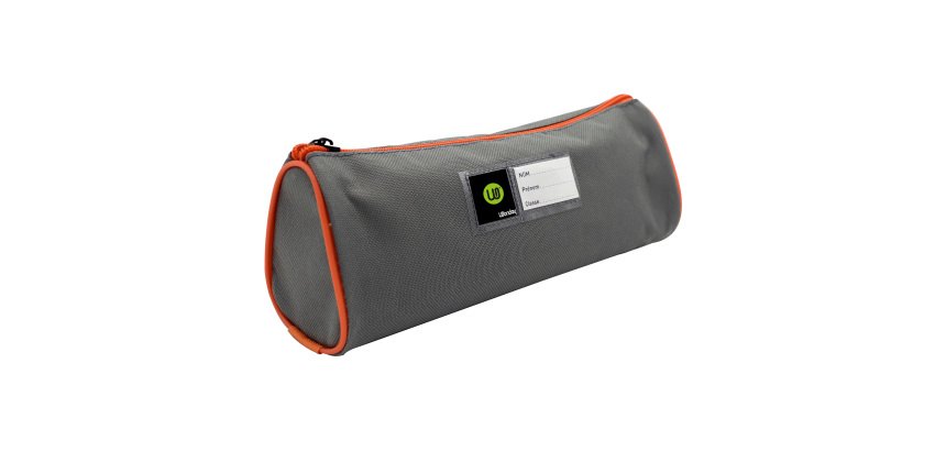 Trousse scolaire triangulaire Wonday grise