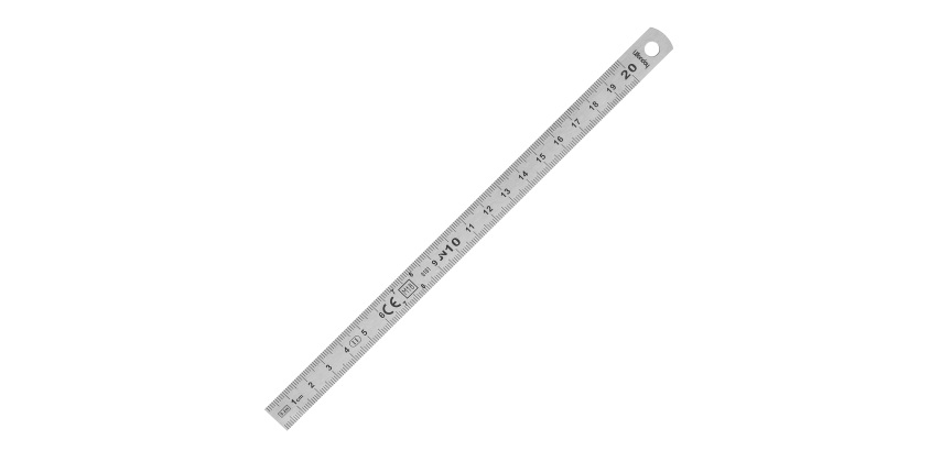 Réglet 2 faces inox fléxible Wonday 20 cm