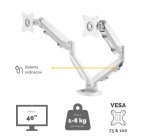 Braccio monitor doppio Fellowes Eppa Altezza regolabile 39 pollici bianco