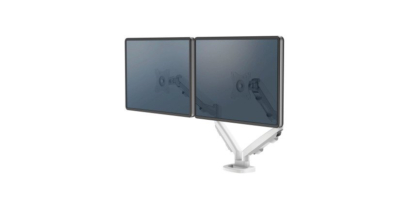 Braccio monitor doppio Fellowes Eppa Altezza regolabile 39 pollici bianco