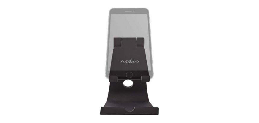 Socle reglable pour smartphone ABS noir Nedis
