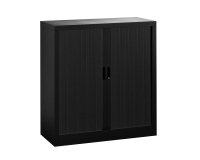 Metal locker with roller shutters Union G. H 100 x W 100 x D 45 cm black body RAL 9005 black shutters