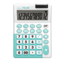 Calculadora de sobremesa antibacterial MILAN 12 dígitos turquesa